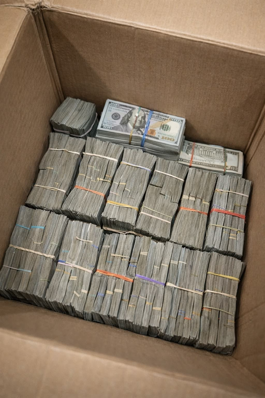 10,000 stack $100 bills